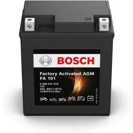 Batteria Moto 12v 6Ah 85A AGM Bosch FA 101 PRONTA ALL'USO YTX7L-BS sla