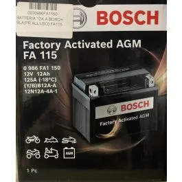 Batteria Bosch 12A-A 12N12A-4A1 12v 12ah SLA pronta all'uso honda kawasaki guzzi