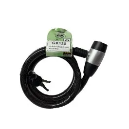 Lucchetto antifurto bici a spirale 15 x 1200 mm antipolvere nero Guardian Isla