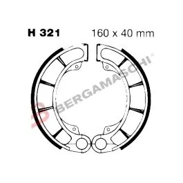 Ganasce freno posteriori HONDA CB CX Silver Wing VF Shadow EBC H321