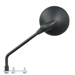Specchio retrovisore tondo nero con staffa Vespa PX destro o sinistro FAR