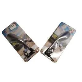 Kit specchio retrovisore bici sinistro e destro satinato cromato omologato