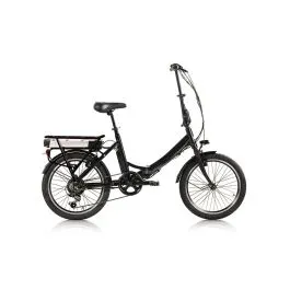 Bici e-bike 20 folding pieghevole elettrica acciaio nera 6 speed 36V 7.8 FLYWHEEL