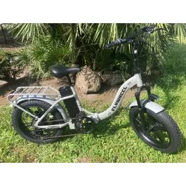 E-bike FAT 20" Alluminio Grigio Scavalco Basso Freni a Disco Batteria 36V 13AH