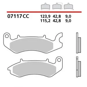 07117cc - Pastiglie Freno Brembo scooter Carbon Ceramiche (1 coppia per 1 disco)