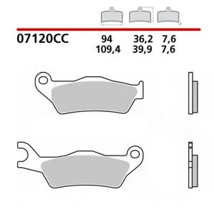 07120cc - BREMBO - PASTIGLIA MESCOLA CC Aprilia SXR - SR