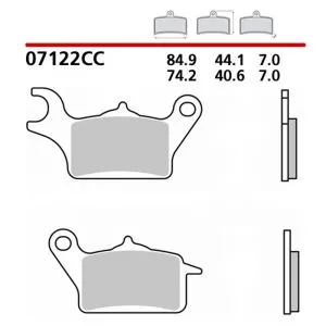 07122CC - Pastiglie Freno Brembo scooter Carbon Ceramiche (1 coppia per 1 disco)