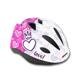 Casco Junior bici LOVE Rosa Taglia Unica 52/56cm Out-Molding Tech 12 Fori