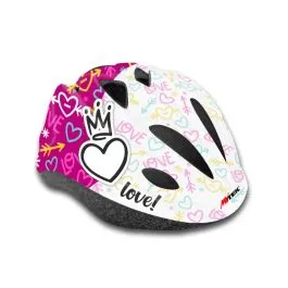 Casco Junior bici LOVE Fucsia Taglia Unica 52/56cm Out-Molding Tech 12 Fori