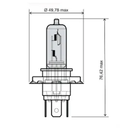 lampadina blu h4 12v 60/55w eff.xeno