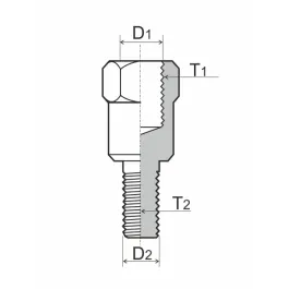 Adattatore specchio da M8 Destro a M10 destro
