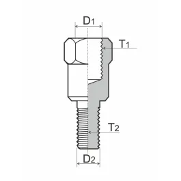 Adattatore specchio da M10 sinistro a M10 destro