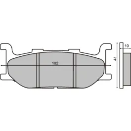 Coppia pastiglie freno anteriori organiche Yamaha t-max drag xvs xv xp