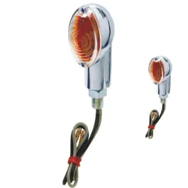 Coppia frecce ovali cromate neutre omologate per moto