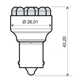 lampada led 12v bianco ba15s s25 12