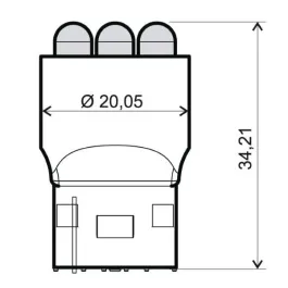 lampada led 12v bianco dual t20 6 led