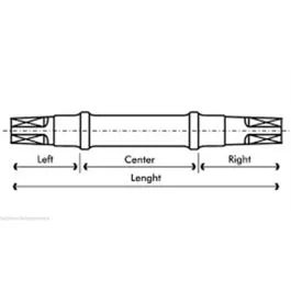 asse movimento bici mtb con bullone 32-56-35