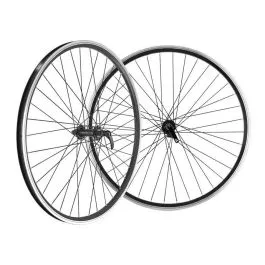 ruote 26 mtb filetto 7/8 velocità nere alluminio