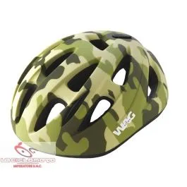 Casco bici bimbo verde mimetico taglia s