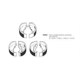 serie completa ganasce freno anteriore e posteriore