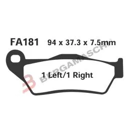 Pastiglie freno SFAC YAMAHA MAJESTY 125 EBC FA181 DUCATI BMW GILERA MBK SUZUKI