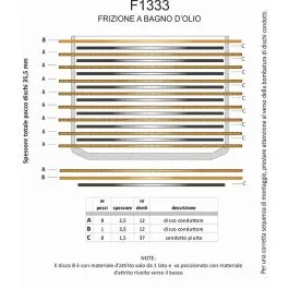 Serie dischi frizione OE MONSTER SUPERSPORT 400 600 750 ELEFANT 750 newfren f1333a