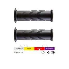 Coppia manopole ariete nere lunghezza 115 mm foro aperto best grip 02640/ssf