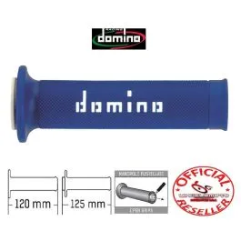 coppia manopole moto superbike domino blu
