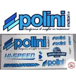 Kit adesivi decalco stickers Polini team 225.020 fondo trasparente
