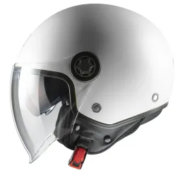 Casco Moto scooter Demi Jet One Bianco lucido con doppia visiera om ECE 22.06