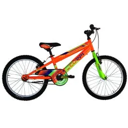 Bici 20 mtb 200 senza cambio arancio verde ragazzo bambino Coppi