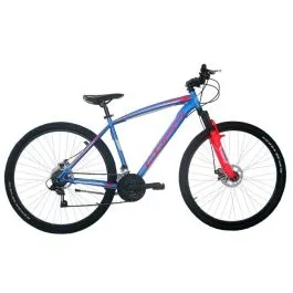 bici 29 mtb coppi 21 v blu rosso h48 a disco forcella ammortizzata
