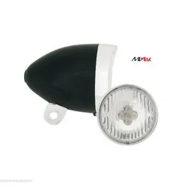 fanale bici in ferro nero d.74 6v 2.4w per dinamo