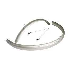 Set Parafango bici CONDORINO 28 x 36mm (Coppia parafanghi) Argento MVTEK