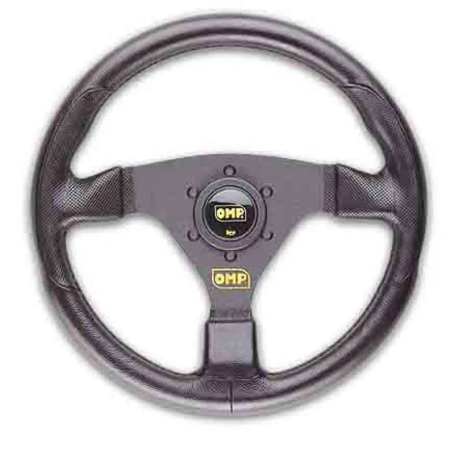 VOLANTE SPORTIVO RACING GP POLIURETANO NERO 3 RAZZE 330MM TUNING INTERNO OMP