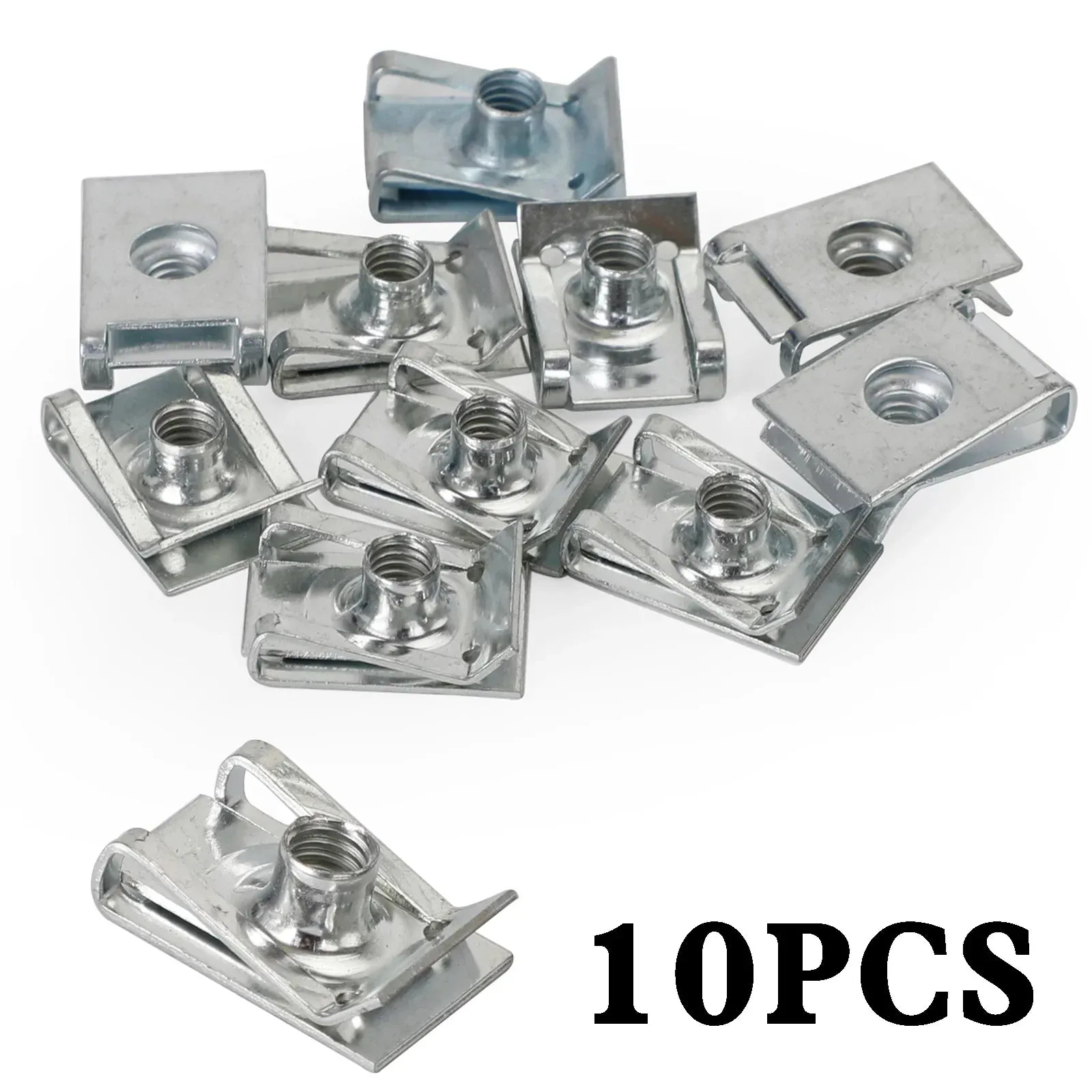 10x Carénage Clips M6 6mm Carrosserie Panneau Spire Clip Moto Vitesse Clips U Écrou Générique