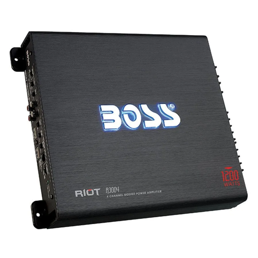 AMPLIFICATORE RIOT R3004 312X264X57MM PER IMPIANTO AUDIO AUTO PER CASSE CAR BOSS