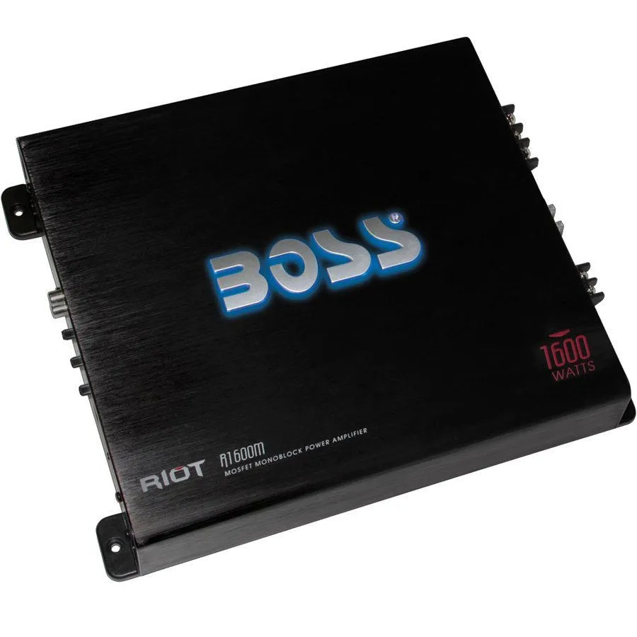 AMPLIFICATORE RIOT R1600M 312X264X57MM PER IMPIANTO AUDIO AUTO PER CASSE BOSS