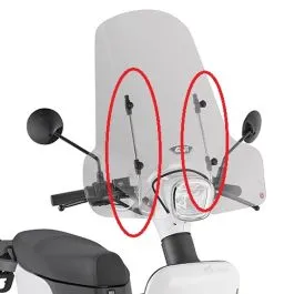 Kit di attacchi parabrezza per 107A ASKOLL ES1-ES2-ES3 (19 > 23) GIVI A9030A