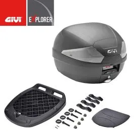 Bauletto Baule Piccolo Moto Scooter nero Completo Piastra 29 Lt Universale Givi