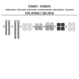 Kit di attacchi SYM Joymax Z 300 specifico per parabrezza 7056DT Givi D7058KIT