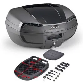 Bauletto Givi E46NB Riviera Black Edition nero con cover verniciata e piastra