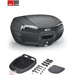 Bauletto E46NT Riviera nero Tech completo di piastra monolock