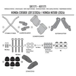 Staffe portabauletto Honda CB 500 X 2013-2023 e NX 500 2024 Givi SR1171