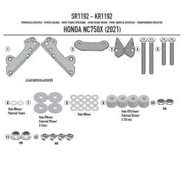 Portabauletto per bauletto MONOKEY o MONOLOCK HONDA NC750X 21-24 GIVI SR1192