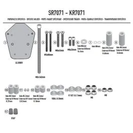 Portabauletto per bauletto MONOLOCK SYM JET 14 EVO 125-200 E5+ (24) GIVI SR7071