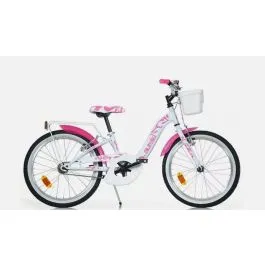 Bici 20 Smarty per bambina bianca cestino cavalletto parafanghi Dino Bikes