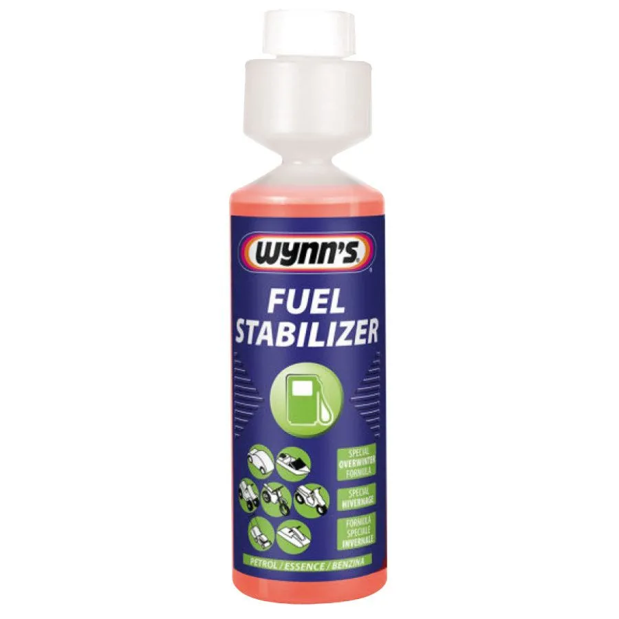 ADDITIVO BENZINA STABILIZZATORE FUEL STABILIZER 250ML MOTORE TRATTAMENTO WYNNS