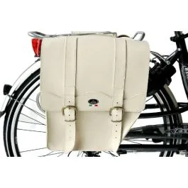 Borse bici al portapacchi posteriore lusso in ecopelle Crema Selle Monte Grappa