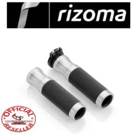 coppia manopole moto rizoma sport line argento